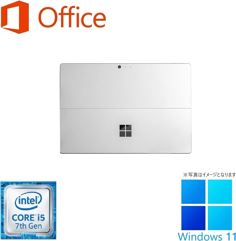 Surface Pro5 / 12.3型 / タッチパネル/Win 11 Pro/MS Office H&B 2019 / Core i5-7300U / WEBカメラ/wajunのWIFI/Bluetooth / 8GB / 256GB SSD (整備済み品)